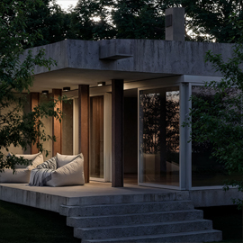 Slat Outdoor Ceiling Light